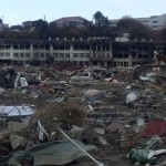 被災した石巻市の小学校